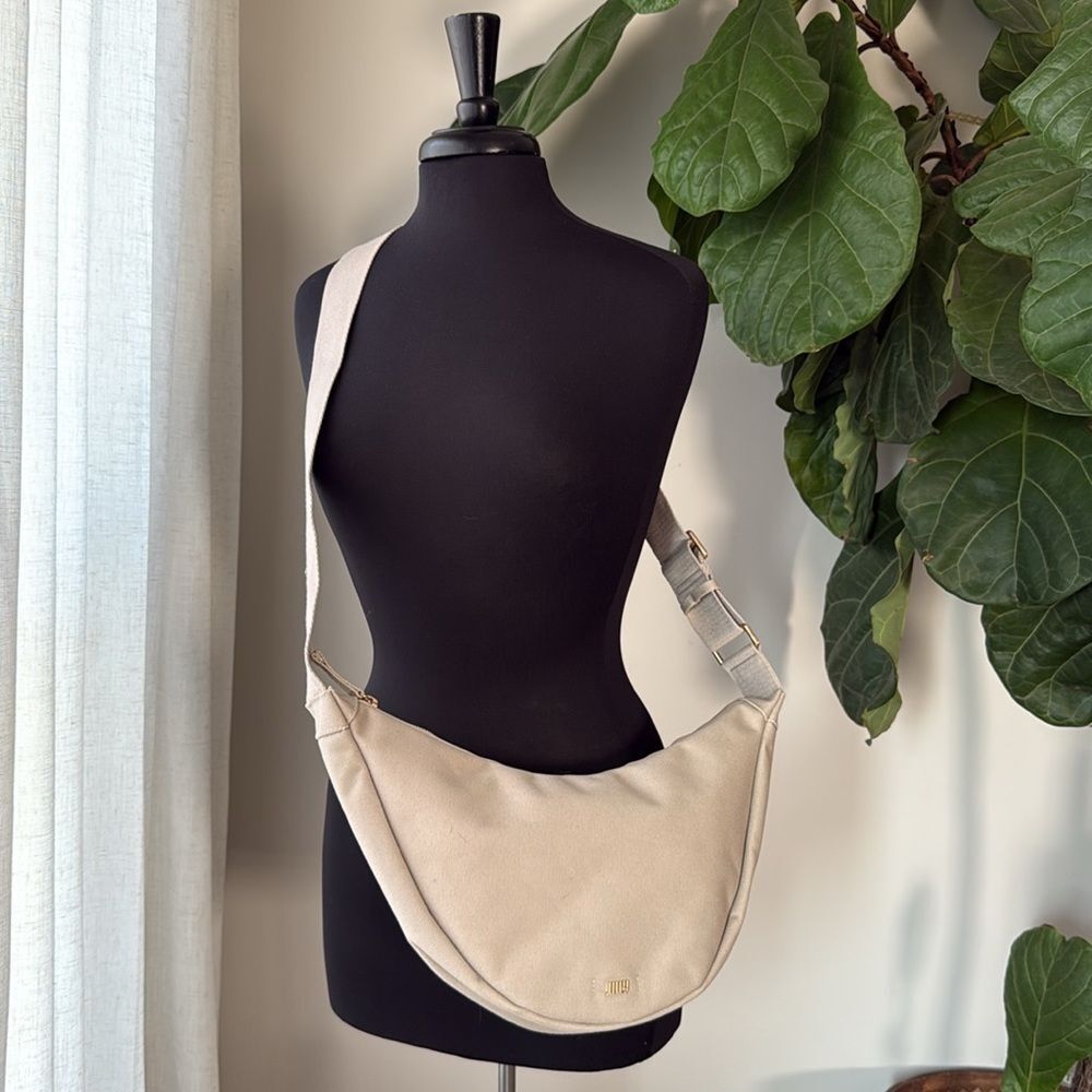 July Natural Everyday Crescent Crossbody Bag